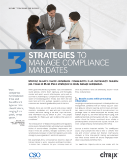 Three Strategies to Manage Compliance Mandates