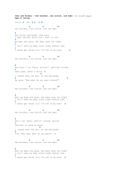 John Lee Hooker &ndash; One bourbon, one scotch, one beer (as played