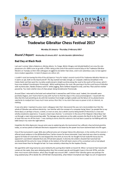 Round 2 - Gibraltar Chess Festival