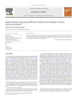 Genetic distance and income difference