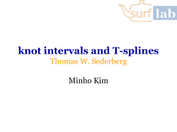 knot intervals and T-splines by Thomas W. Sederberg