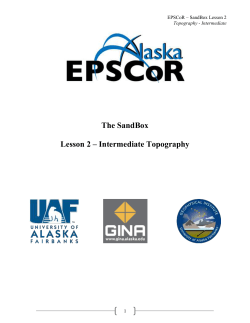 The SandBox Lesson 2 - Idaho Adventure Learning