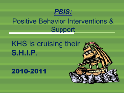 PBS Positive Behavior Support