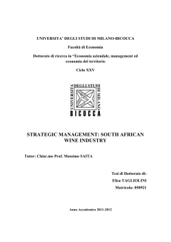 strategic management: south african wine industry