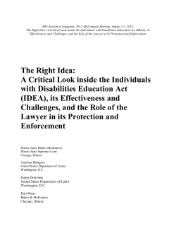 A Critical Look inside the Individuals with Disabilities Education Act
