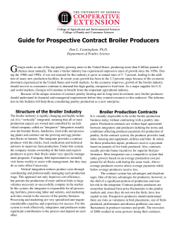 Guide for Prospective Contract Broiler Producers