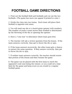 football game directions