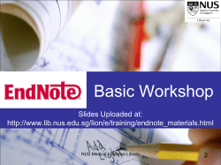 EndNote X2 for MED-SCI