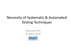 **** 1 - Software Testing and Verification Group