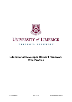 Educational Developer Career Framework