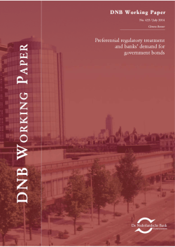 433 - Preferential regulatory treatment and banks demand for