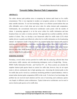 Towards Online Shortest Path Computation