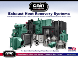 Cain Industries Boiler Economizer PowerPoint Presentation