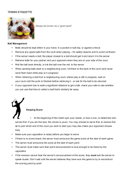 TENNIS ETIQUETTE