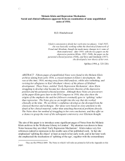 One of the contemporary problems of psychoanalysis is that there