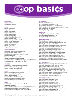 PRODUCE Organic Bananas Conventional Bananas BULK Organic