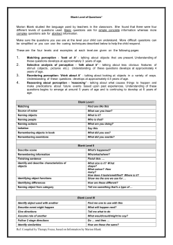 Blank Level of Questions - Wichita State University
