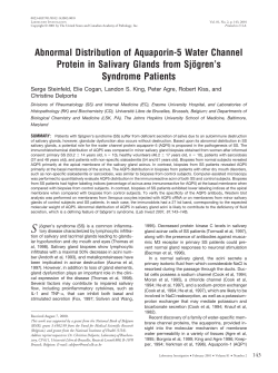 Abnormal Distribution of Aquaporin-5 Water Channel Protein