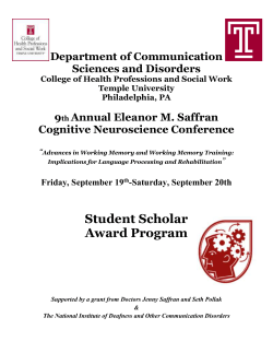 9th Annual Student Scholar Essays - Eleanor M. Saffran