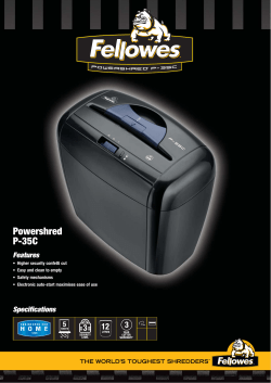 Fellowes P-35C Brochure