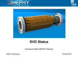 SVD Status