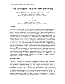 Effect of Bioaccumulation of Cs and Sr Natural Isotopes on Foliar
