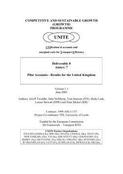 Pilot Accounts - Results for the United Kingdom