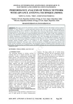 PERFORMANCE ANALYSIS OF WiMAX NETWORK