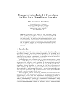 Nonnegative Matrix Factor 2-D Deconvolution for Blind