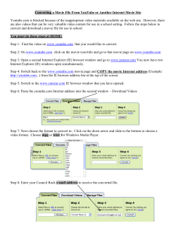 Converting a Movie File From YouTube or Another Internet Movie Site