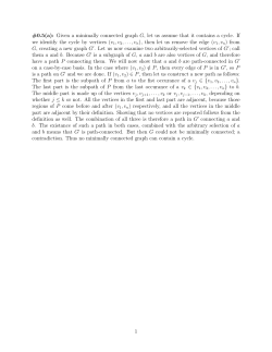 Given a minimally connected graph G, let us assume that it contains