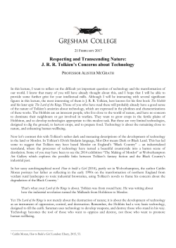 JRR Tolkien`s Concerns about Technology
