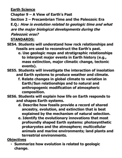 EQ: How is evolution related to geologic time and what are the major