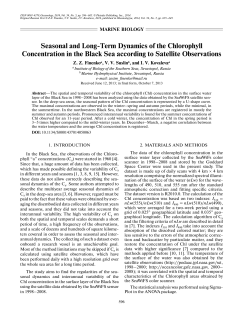 Seasonal and Long Term Dynamics of the Chlorophyll