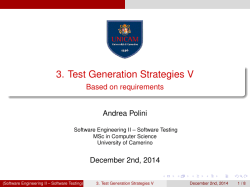 3. Test Generation Strategies V