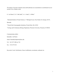Title: The impact of seawater saturation state and bicarbonate ion