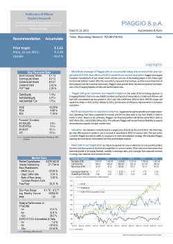 PIAGGIO SpA - CFA Institute