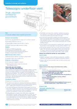 Telescopic underfloor vent