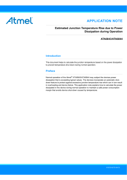 Estimated Junction Temperature Rise due to Power Dissipation