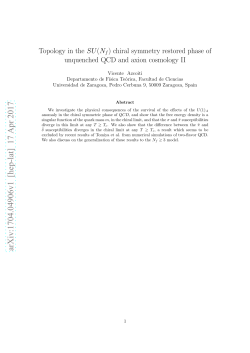 Topology in the SU (N_f) chiral symmetry restored phase of