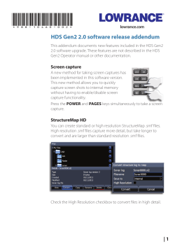 HDS gen2 2.0 software release addendum