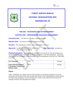 2562 &ndash; Source Water Protection and Water