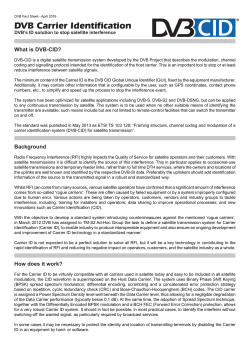 DVB Carrier Identification