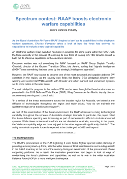 Spectrum contest: RAAF boosts electronic warfare capabilities
