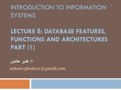 INTRODUCTION TO INFORMATION SYSTEMS