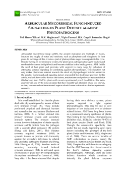 arbuscular mycorrhizal fungi-induced signalling in plant defence