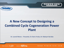 A New Concept to Designing a Combined Cycle