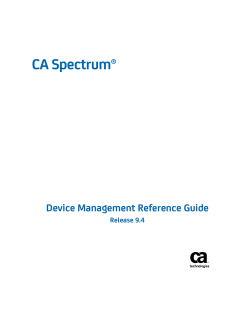 CA Spectrum Device Management Reference Guide