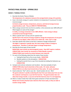 physics final review &ndash; spring 2013