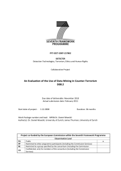 Evaluation of Counter-Terrorism Data Mining Programmes